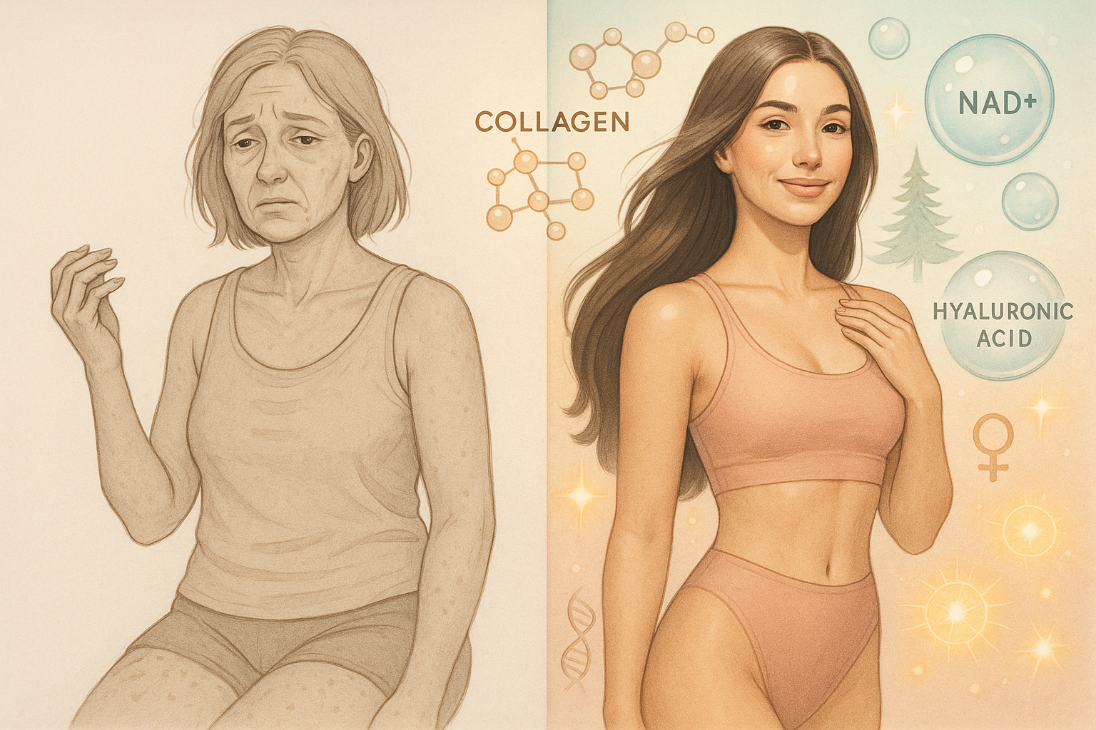 Caída del cabello, celulitis, uñas quebradizas y cada vez más arrugas… ¿Te suena familiar? ¡La verdadera causa viene desde dentro! Aquí tienes una guía eficaz para la reposición moderna de colágeno para mujeres.