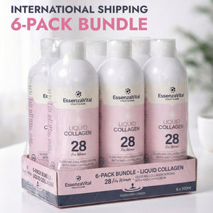 EssenzaVital folyékony kollagén NAD+ tartalommal nőknek, 6 csomag (nemzetközi szállítási csomag) 4 hónapos adag