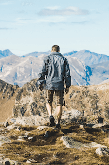 Man Walking in the montains